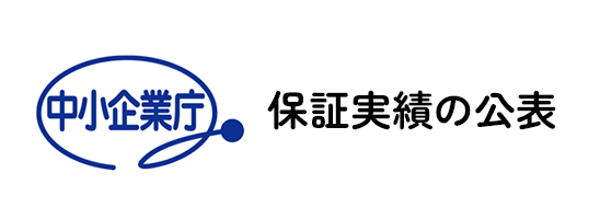 保証実績の公表 （中小企業庁ホームページ）